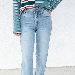 Judy Blue Wild Cherry High Rise Retro Wide Leg Jeans